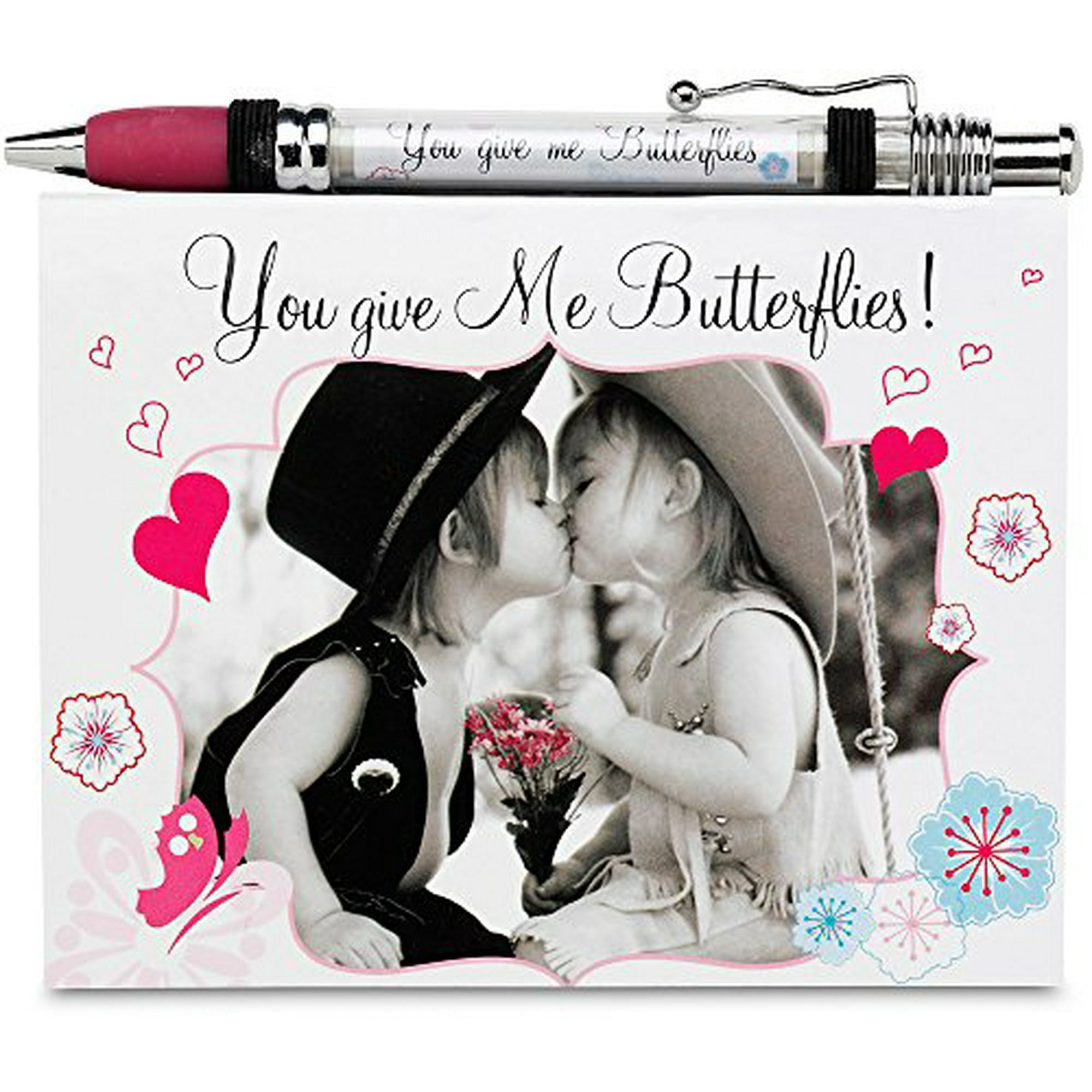 Candidly LOL by Pavilion You Give Me Butterflies Notepad and Banner Pen Set 5-1/2 by 4-1/4-Inch 